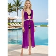 thumbnail image 3 of HAPPY BAY Women's Chiffon Summer Open Front Soft Beach Beachwear Duster Kimono Cardigan M-L Royalty Purple_AB930, 3 of 5