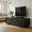 Black, variant on Topcobe 58" TV Console with Modern Unique Spiral Wave Design with Storage Cabinet and 2 Drawers TV Stand, TV Console Table, Wood TV Stand for Living Room, Bedroom, Black