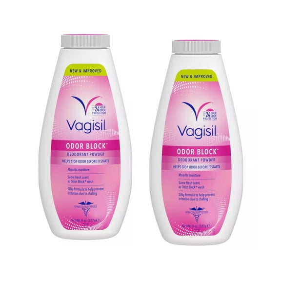 Vagisil Daily Intimate Deodorant Powder, with Odor Block Protection, Talc-Free, 8 oz
