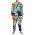 thumbnail image 3 of Disketp Vegetable Mens Pajama Set, Soft Warm Long Sleeve Sleepwear, Cozy Button-Down Pjs for Men-XX-Large, 3 of 7