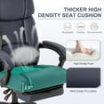 thumbnail image 6 of Executive Office Chair with Footrest,90-155°Adjustable Reclining Office Chair,Thick Leather Chair with Lumbar Support,Ergonomic Computer Desk Chair Comfy for Home Office (Blue), 6 of 14
