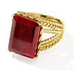 thumbnail image 4 of Ross-Simons 15.00 Carat Ruby Multi-Row Ring in 18kt Gold Over Sterling, Women's, Adult, 4 of 6