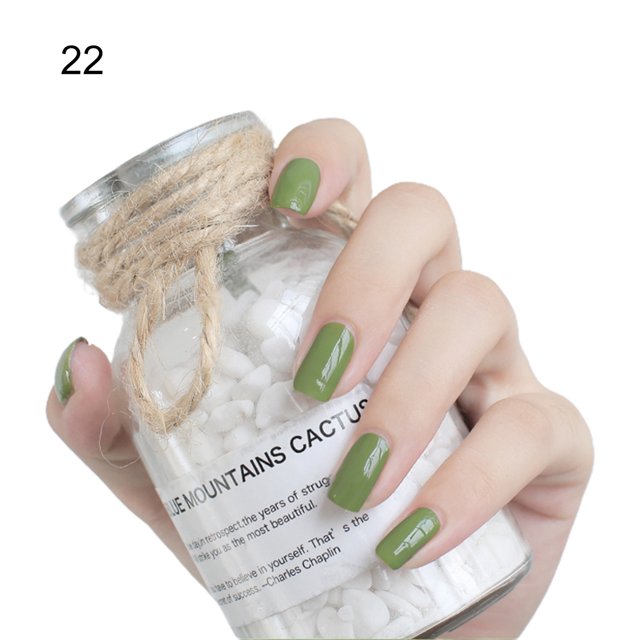 Flmtop 10ml Nail Polish Baking-Free Water-Based Multiple Colors Matte Solid Color Hybrid Varnish Manicure Lacquer for Female
