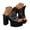 Black, variant on Platform Chunky High Heels for Women 4.53 Inch Open Toe Backless Pumps Wedding Party Prom Dress Sandals Shoes Size 6-10