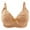 Beige, variant on PATLOLLAV Summer Savings Clearance Womens Wire Free Bowknot Print Comfortable Push Up Hollow Out Bra Underwear