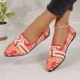 thumbnail image 4 of Ballet Flats for Women Soft Knit Slip on Shoes Fashion Pointy Toe Loafers for Daily Going Out Pink 7.5, 4 of 8