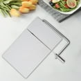 thumbnail image 4 of Cheese Slicer Stainless Steel Wire Cutter for Block Cheeses Marble Board Mozzarella Parmesan Butter Cutting Tool Easy to Clean Non-Slip Kitchen Gadget-White, 4 of 8