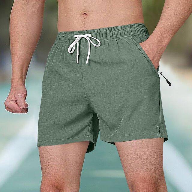 pstuiky Abreviatura para hombres, Pantalones cortos deportivos de entrenamiento físico de color sólido para hombre, transpirables, con bolsillos, estilo crop top Pantalones cortos de entrenamiento