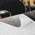 thumbnail image 5 of Erosebridal Classic Brown Guitar Bed Spread Queen for Boys Girls, Drum Kit Print Queen Coverlet Set, 3 Pieces, 5 of 7