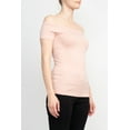 thumbnail image 3 of Alberto Makali Boat Neck Cap Sleeve Solid Spandex Top-BLUSH / XL, 3 of 25