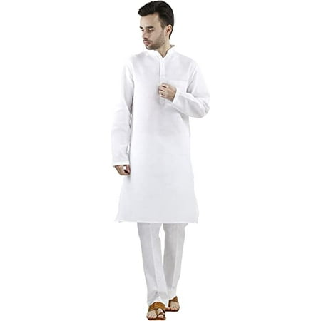 

Royal Kurta Mens 100% Cotton White Comfortable Kurta Pyjama (32)