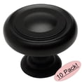thumbnail image 1 of Cosmas 7708FB Flat Black Cabinet Hardware Round Knob - 1-1/4" Diameter - 10 Pack, 1 of 1
