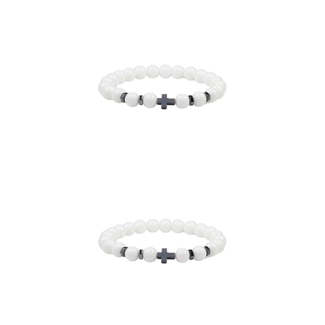 Sonducket Pulseras de cuentas de piedra natural para hombre, de turquesa, joyería, cuerda elástica, de ojo ligera a la moda, regalo Type3 NO3