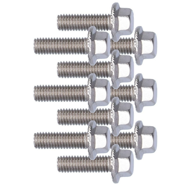 Pernos Roscados Acero Inoxidable A2-70 ANGGREK Perno De Cabeza Hexagonal Con Bridas 10 Piezas