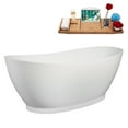 thumbnail image 3 of 67" Streamline B-288-69-BL Soaking Freestanding Tub and Tray With Internal Drain in Matte Black, 3 of 10