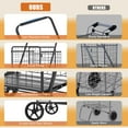 thumbnail image 2 of Leumius Foldable Shopping Cart,Large Shopping Cart Folding Grocery Cart with Double Basket and 360° Rolling Swivel Wheels for Halloween,Shopping,Laundry,Travel,Antique Black, 2 of 7