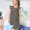 thumbnail image 4 of Fotbe Alphabet Vestido de Dormir para Niñas de 3 a 10 Años, Mangas Cortas, Estilo Princesa, Pijama Camisón con Mangas Voladas-X-Large, 4 of 6