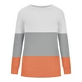 thumbnail image 4 of Jsaierl Women's Sweatshirts Loose Fit Color Block Sweatshirts Round Neck Fall Pullover Tops Trendy Long Sleeve Blouses Winter Saving, 4 of 5