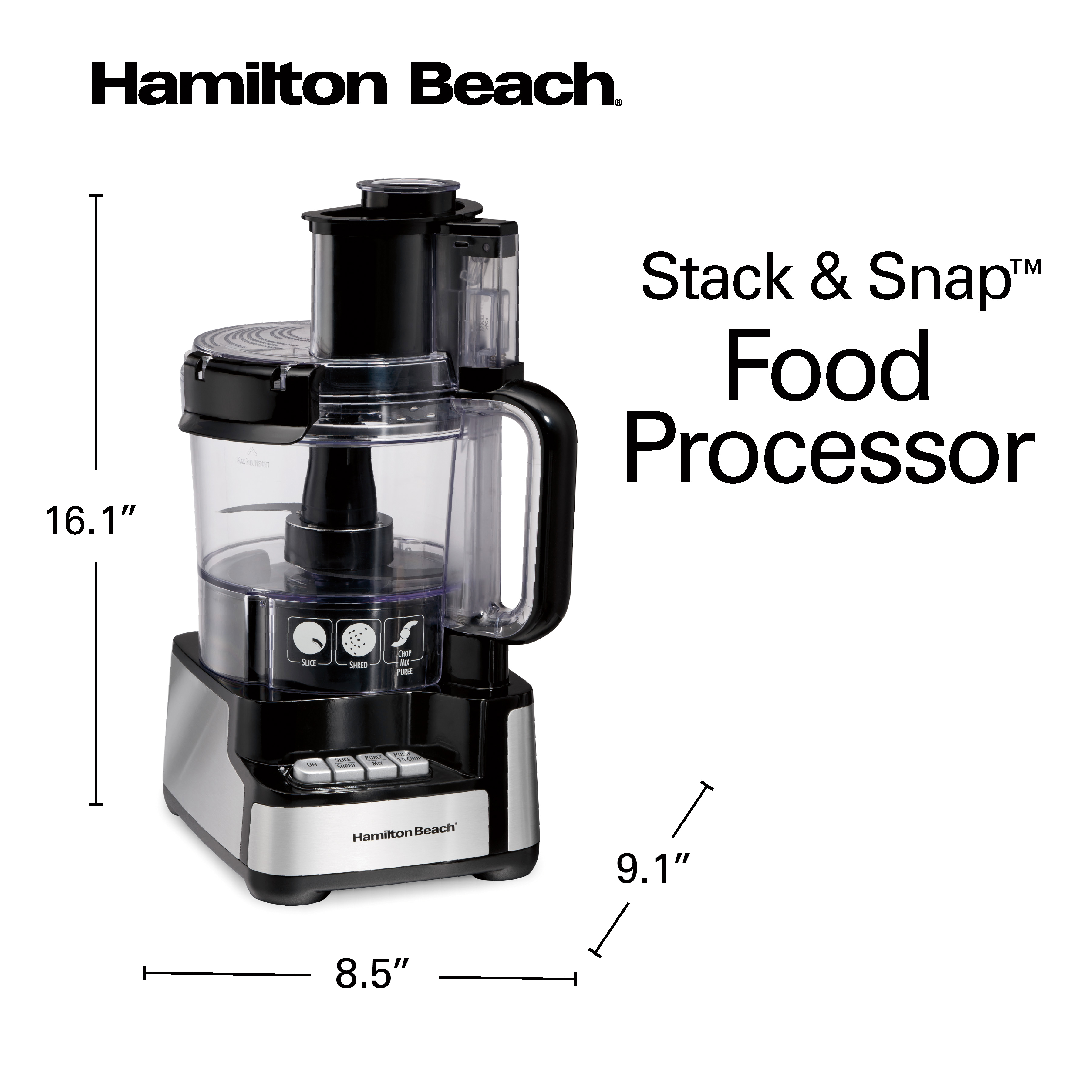Hamilton Beach Stack & Snap Food Processor 70720-SAU