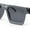 Grey - Black, variant on Rubberized Soft Matte Luxury Thick Horn Rim Mobster Sunglasses All Black