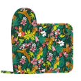 thumbnail image 2 of Sikiie Cute Tribal Leopards Oven Mitts and Pot Holders Set, Kitchen Oven Glove High Heat Resistant with Non-Slip Silicone Surface for Cooking, 2 of 7
