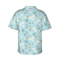 thumbnail image 3 of Haiem Bee Flower Printed Hawaiian Shirt for Men - Men’s Casual Beach Summer Shirts - Stretch Fabric with Modern Fit-Large, 3 of 9