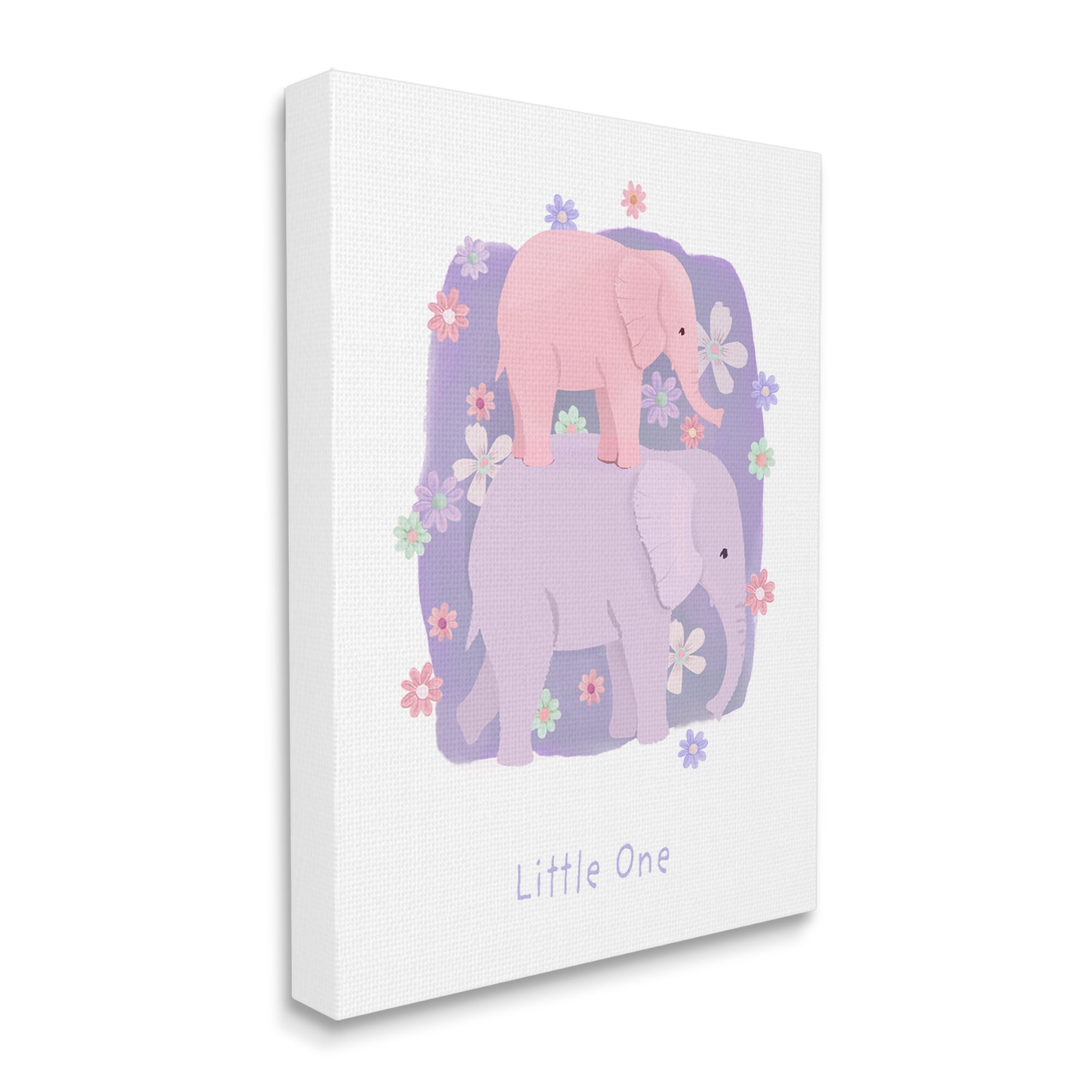 Stupell Industries Little One Baby Elephant Animals & Insects Painting Gallery Wrapped Canvas Print Wall Art, 30 x 40