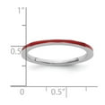 thumbnail image 2 of 925 Sterling Silver Polished Stackable Red Enameled 1.5mm Ring Size 7 Stackable Ring for Women, 2 of 2