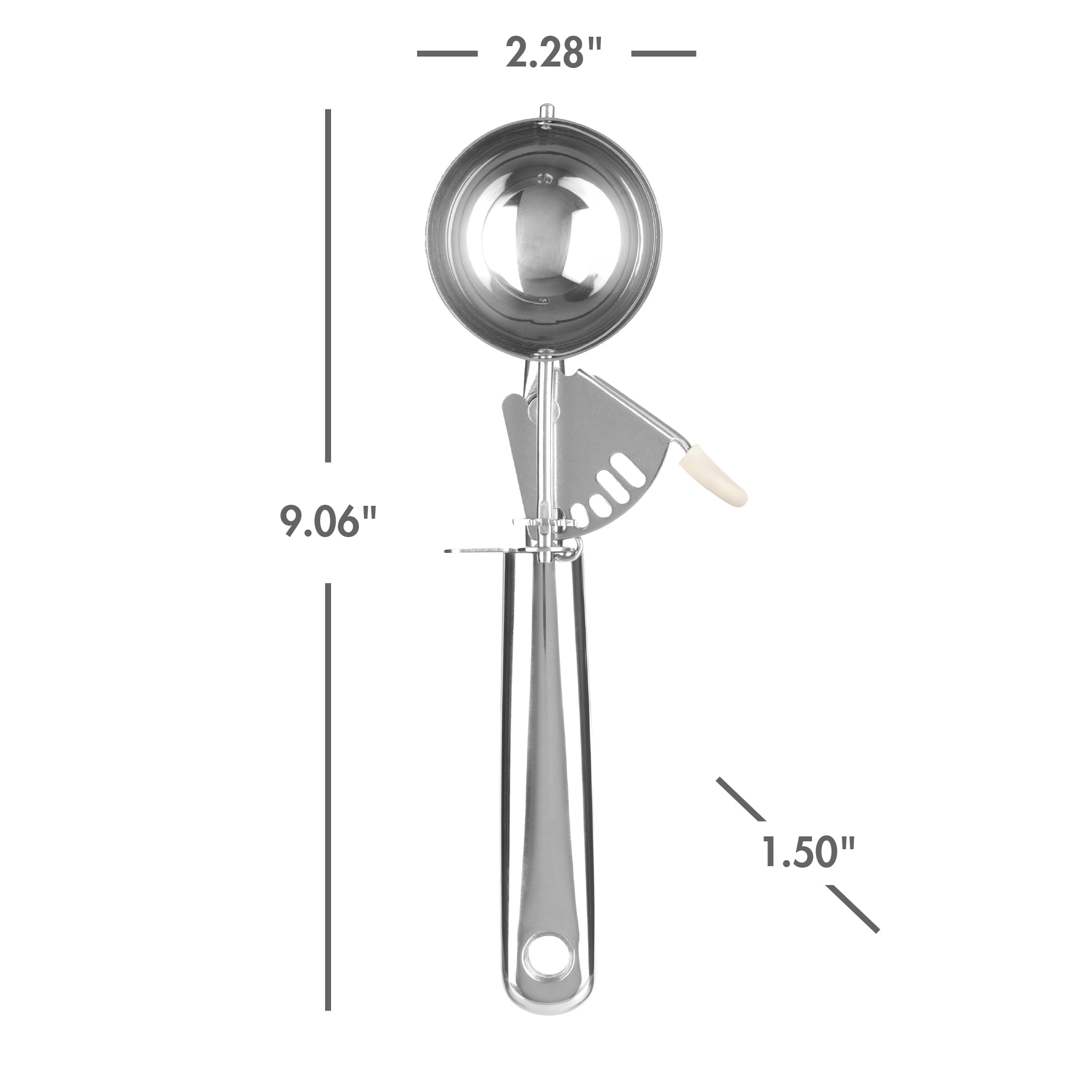 Mainstays Stainless Steel Ice Cream Scoop with Trigger Mechanism