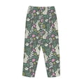 thumbnail image 5 of Goofa Retro Bunny Floral Printed Soft Pajama Pants for Women, Wide Leg Comfy Casual Lounge Yoga Pants-X-Large, 5 of 9