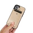 thumbnail image 6 of for iPhone 15 Plus Crossbody PU Leather Case, with Card Slot Holders Wallet Protective Case Adjustable Shoulder Strap Drop Protection Compatible with Apple iPhone 15 Plus, Gold, 6 of 12
