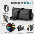 thumbnail image 5 of Allytechgroup Crossbody Wallet Case for Samsung Galaxy S25 Edge, Shoulder Strap Hand Wrist Cards Slots RFID Blocking Large Capacity Zipper Pocket  Shockproof Phone Case for Girls Women, Black, 5 of 9