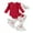 Red, variant on Baby Girls Christmas Outfit 3M 6M 12M 18M 3PCS Infant Girls Clothing Set Long Sleeve Romper + Santa Print Flare Pants + Headband