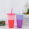 thumbnail image 4 of Drink Cup Colored Tumbler Mug For With Lid And Straw 5Pack, 4 of 14
