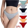 thumbnail image 2 of Lovzfmll Women's Underwear, 3-Pack Low Rise Cheeky Panties, Plus Size Breathable Cotton Briefs, Everyday Comfort Stretch Underwear, 2 of 4