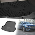 thumbnail image 1 of Unique Bargains Flat Face Cargo Liner Rear Trunk Mat Trunk Cargo Luggage Boot Tray Mat Stripes and Triangles Pattern for Hyundai Sonata 2015-2019 Anti-Slip, 1 of 7