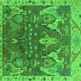 thumbnail image 1 of Ahgly Company Indoor Square Oriental Green Industrial Area Rugs, 4' Square, 1 of 4