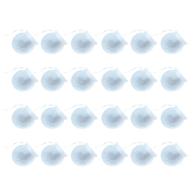 EeaseMX 100 bolsitas de té vacías desechables, redondas, de papel de filtro para hojas sueltas, té, polvo, hierbas, especias, 75 mm (blancas)