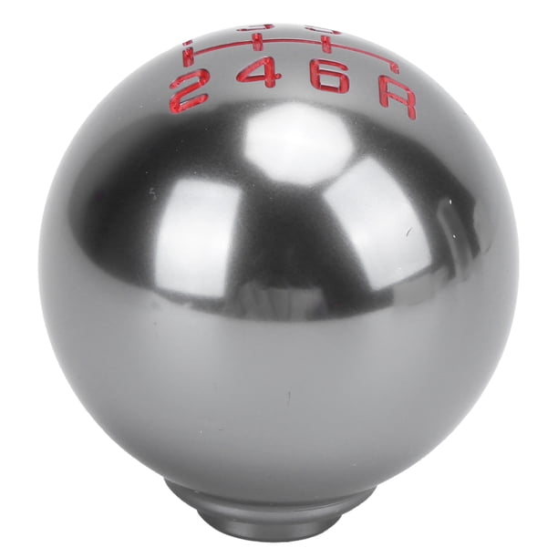 Pomo de palanca de cambios de coche de resina de bola, 5/6 velocidades, cabezal de palanca de cambios M10 x 1,5, repuesto para FD2 FN2 EP3 DC2 DC5 S2000 F20C (Negra/Gris/Plata)(Gris de 6 velocidades)