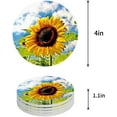 thumbnail image 1 of FMSHPON Oil Painting Texture Sunflowers under The Blue Sky Set of 4 Round Coaster for Drinks, Absorbent Ceramic Stone Coasters Cup Mat with Cork Base for Home Kitchen Room Coffee Table Bar Decor, 1 of 6