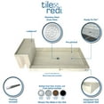 thumbnail image 6 of Tile Redi P3048lrb30kit Base'n Bench 60" X 30" Rectangular Shower Base - Nickel, 6 of 6