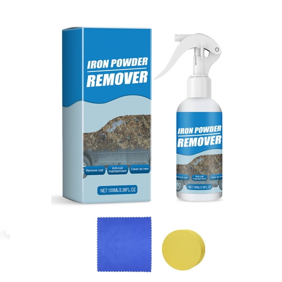 SIYTUAU 100Ml Iron Fallout Remover Cleaner Spray For Car Wheels Brake Dust Contamination Deep Penetrating Dissolves Iron Powder Metal Parts