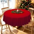 thumbnail image 5 of Duangreer Retro Red Christmas 70''Round Tablecloth, Waterproof Tablecloths for Party, Dining, Indoor and Outdoor, 5 of 6