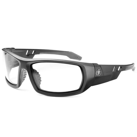 Ergodyne SkullerzÂ® Odin Safety Glasses // Sunglasses, Matte Black, Anti-Fog Clear Lens