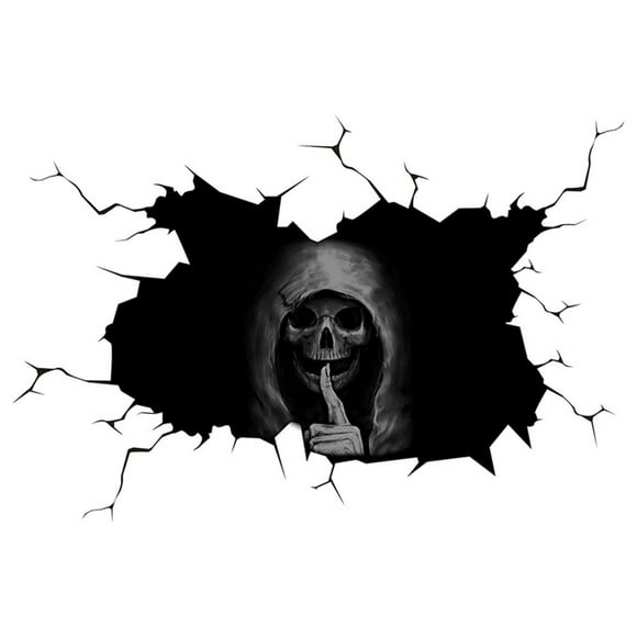 TopLLC Halloween Decor Fall Decor Silent Skull Sticker Window Home Decoration Decal Decor Halloween Party Favor