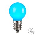 thumbnail image 2 of Vickerman G30 Teal Ceramic LED Nickel Base Bulb E12, 120V,  .6 Watts, Dimmable, 25 Bulbs per Pack, 2 of 2
