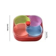 thumbnail image 3 of Rotating Dried Fruit Candy Box | Plastic Compartment Snack Organizer | Round Square Plum Shapes | Assorted Multicolor | Eye-Catching Party Serving Tray | 1 Piece | 27.2x7.5cm, 24.2x7cm, 25x7.5cm, 3 of 6