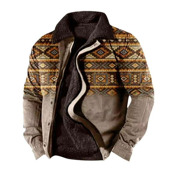 Wavsuf Men's Corduroy Jacket Winter Jackets Heavyweight for Men for Men Coats Khaki Size L