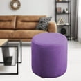 thumbnail image 5 of Stretch Ottoman Slipcovers Round Ottoman Covers Removable Footstool Covers Storage Ottoman for Living Room -, 5 of 6