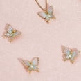 thumbnail image 6 of 1 Box 6Pcs Butterfly Charms 18K Gold Plated Brass Cubic Zirconia Animal Charms Colorful Enamel for Summer Theme Jewelry Making Accessories Colorful, 6 of 6